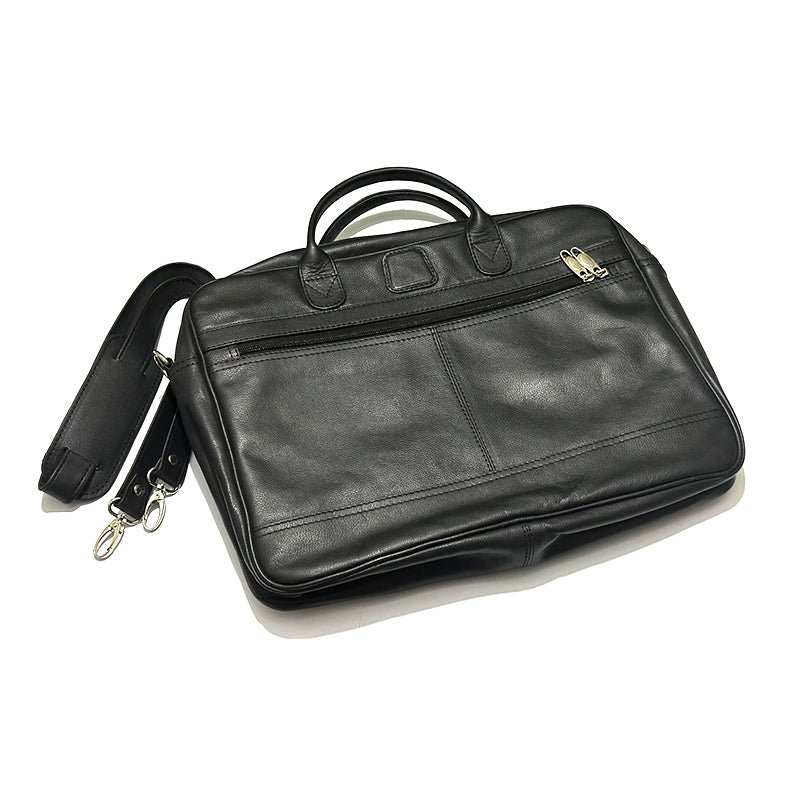 Peltskin Black Laptop Bag – Stylish and Practical Leather Briefcase