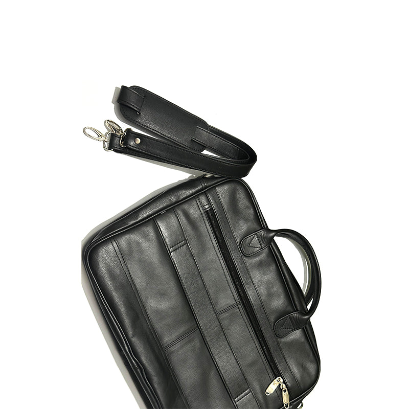 Peltskin Black Laptop Bag – Stylish and Practical Leather Briefcase
