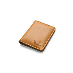 Peltskin Handmade Camel Brown Mini Leather Wallet for Men