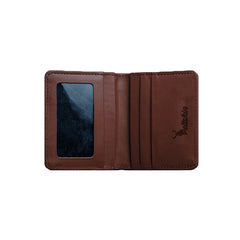 Peltskin Handmade Brown Mini Leather Wallet for Men