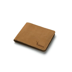 Men’s Handmade Camel Brown Suede Leather Wallet by Peltskin