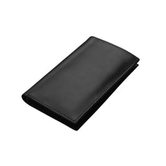 Peltskin Men's Long Fold Genuine Leather Book Wallet – Black