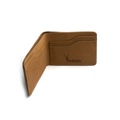 Men’s Handmade Camel Brown Suede Leather Wallet by Peltskin