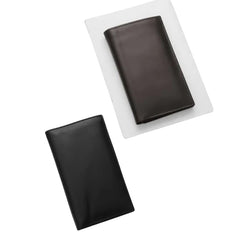 Peltskin Men's Long Fold Genuine Leather Book Wallet – Brown