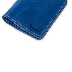 Peltskin Rogue Pull-Up Leather Wallet - Deep Blue