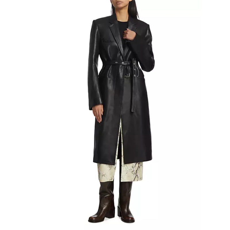Peltskin Leather Tailored Coat