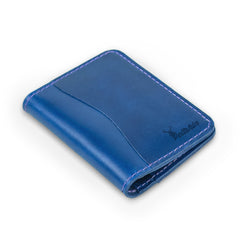 Peltskin Rogue Pull-Up Leather Wallet - Deep Blue