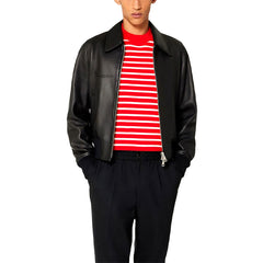 Peltskin Zip-Up Leather Jacket