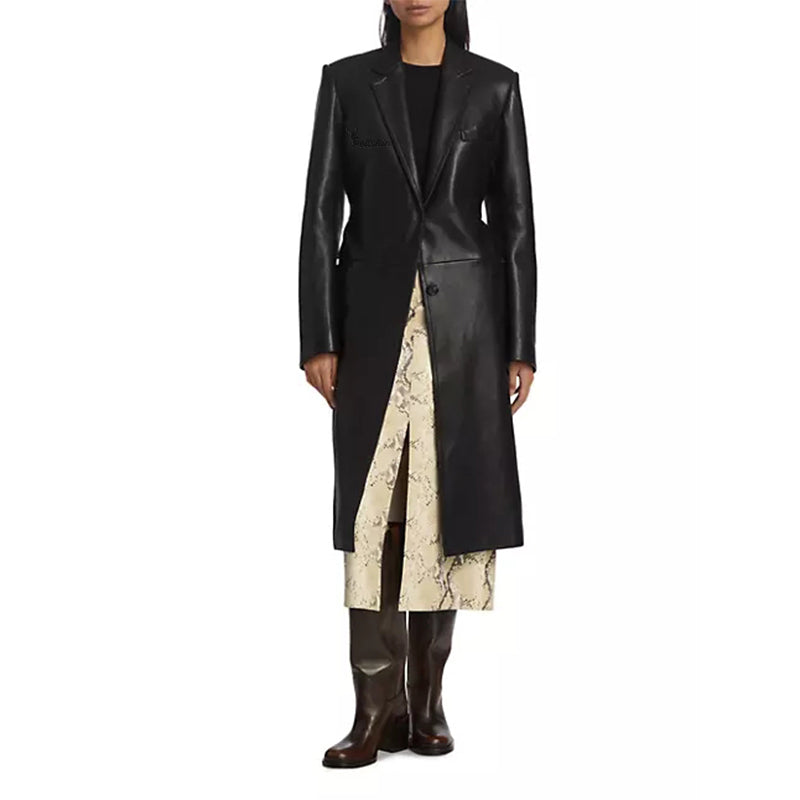 Peltskin Leather Tailored Coat
