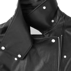 Peltskin Oversized Cropped Leather Biker Jacket