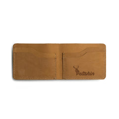 Men’s Handmade Camel Brown Suede Leather Wallet by Peltskin