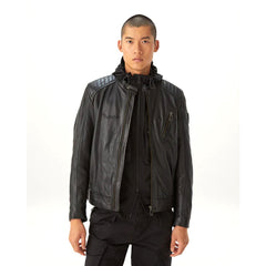 Peltskin V Racer Jacket in Cheviot Leather