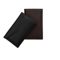 Peltskin Men's Long Fold Genuine Leather Book Wallet – Brown