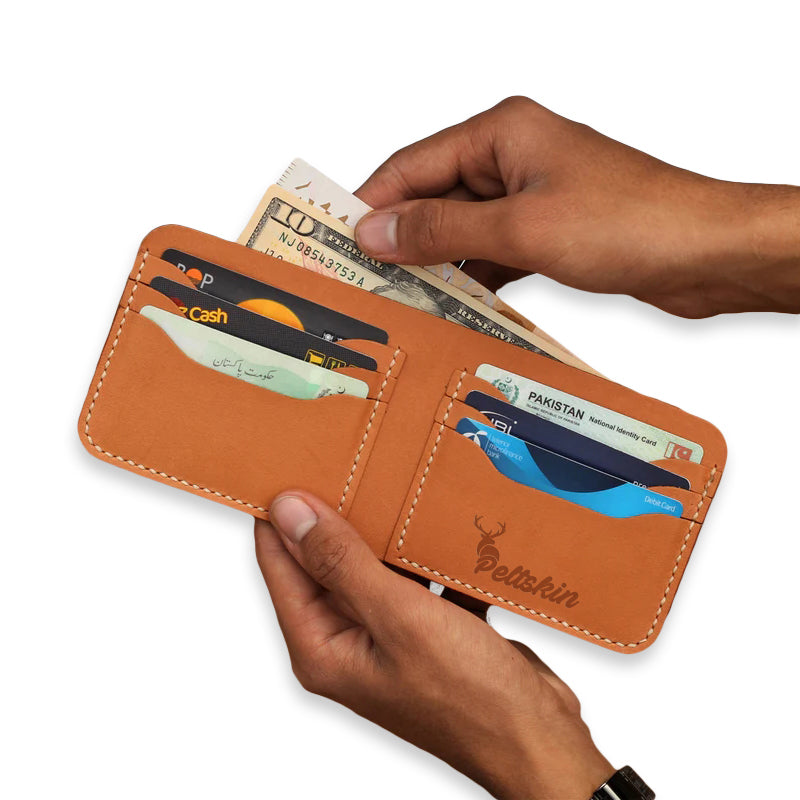 Peltskin B6 Bifold Wallet - Tan