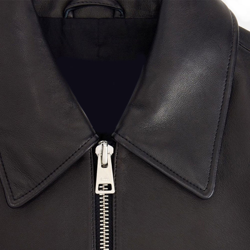 Peltskin Zip-Up Leather Jacket