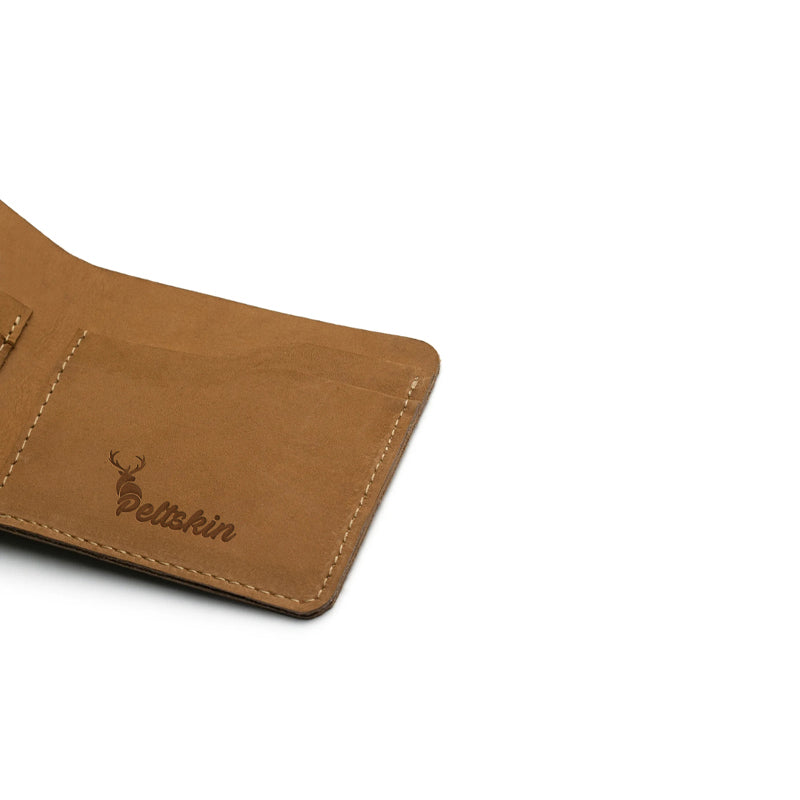Men’s Handmade Camel Brown Suede Leather Wallet by Peltskin