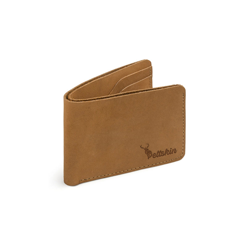 Men’s Handmade Camel Brown Suede Leather Wallet by Peltskin