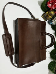 Peltskin Dark Brown Laptop Bag – Elegant and Functional Leather Briefcase