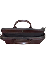 Peltskin Dark Brown Laptop Bag – Elegant and Functional Leather Briefcase