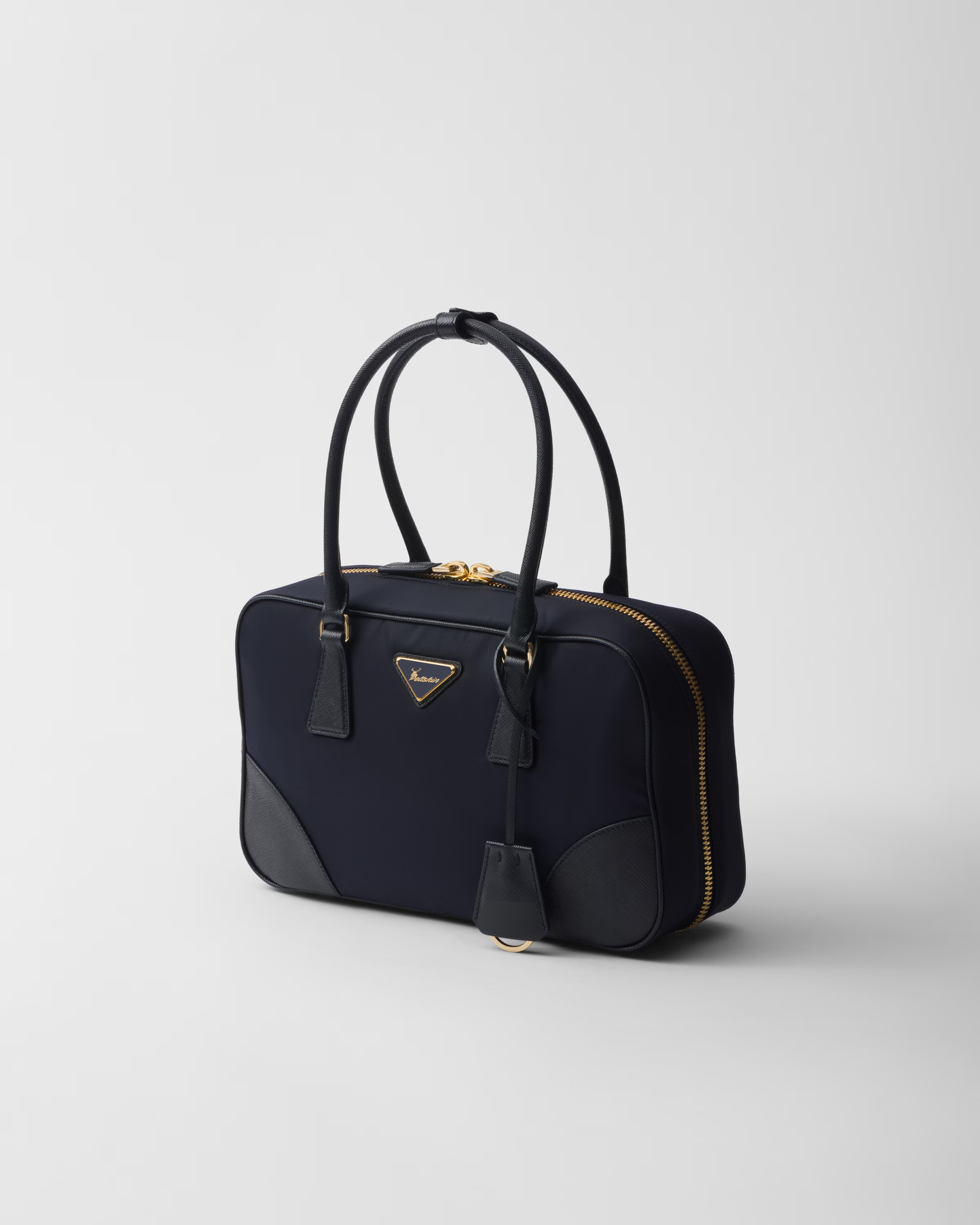 Peltskin Re-Edition 1978 Small Re-Nylon and Saffiano Leather Two-Handle Bag