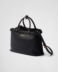 Peltskin Buckle Medium Leather Handbag With Double Belt