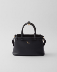 Peltskin Buckle Small Leather Handbag With Double Belt