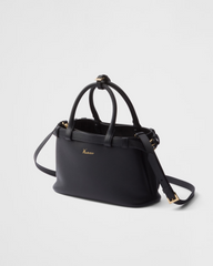 Peltskin Buckle Small Leather Handbag With Double Belt