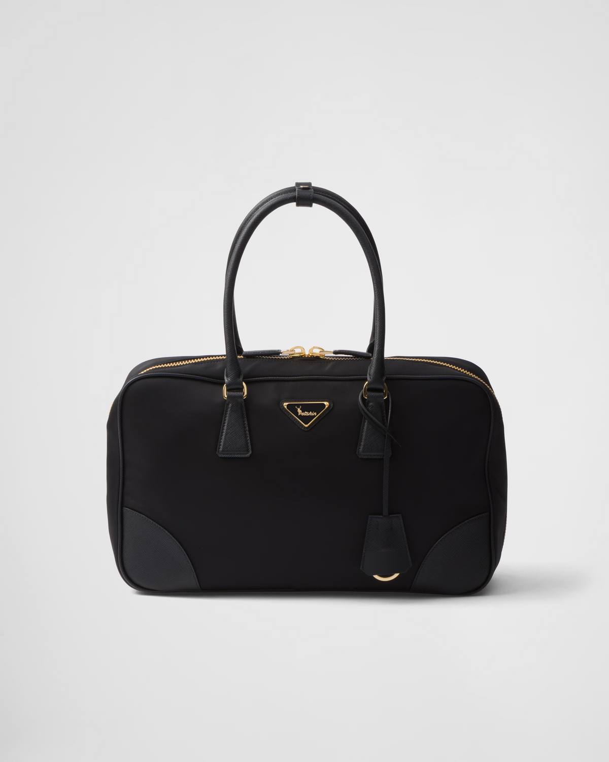 Peltskin Re-Edition 1978 Medium Re-Nylon and Saffiano Leather Top-Handle Bag
