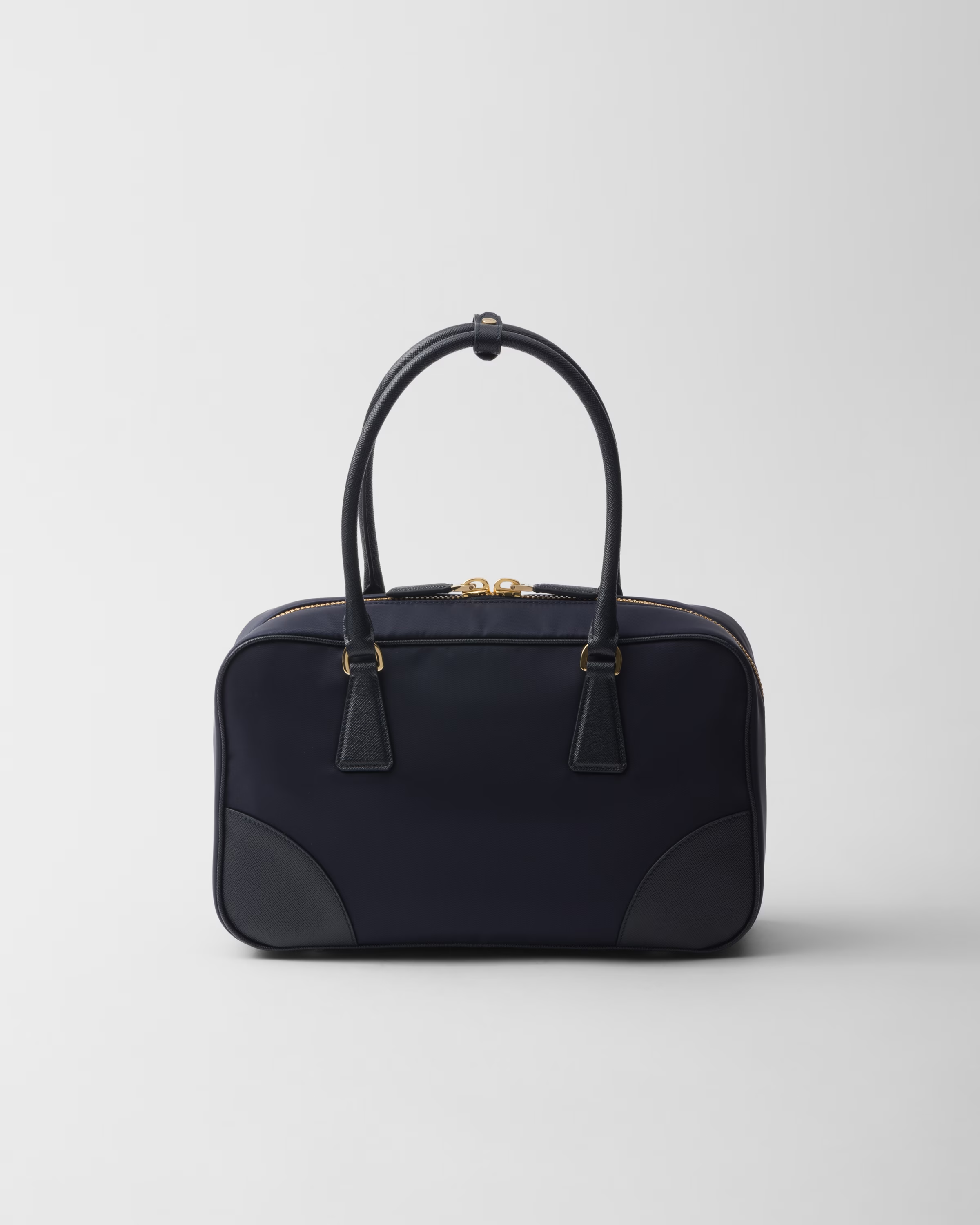 Peltskin Re-Edition 1978 Small Re-Nylon and Saffiano Leather Two-Handle Bag