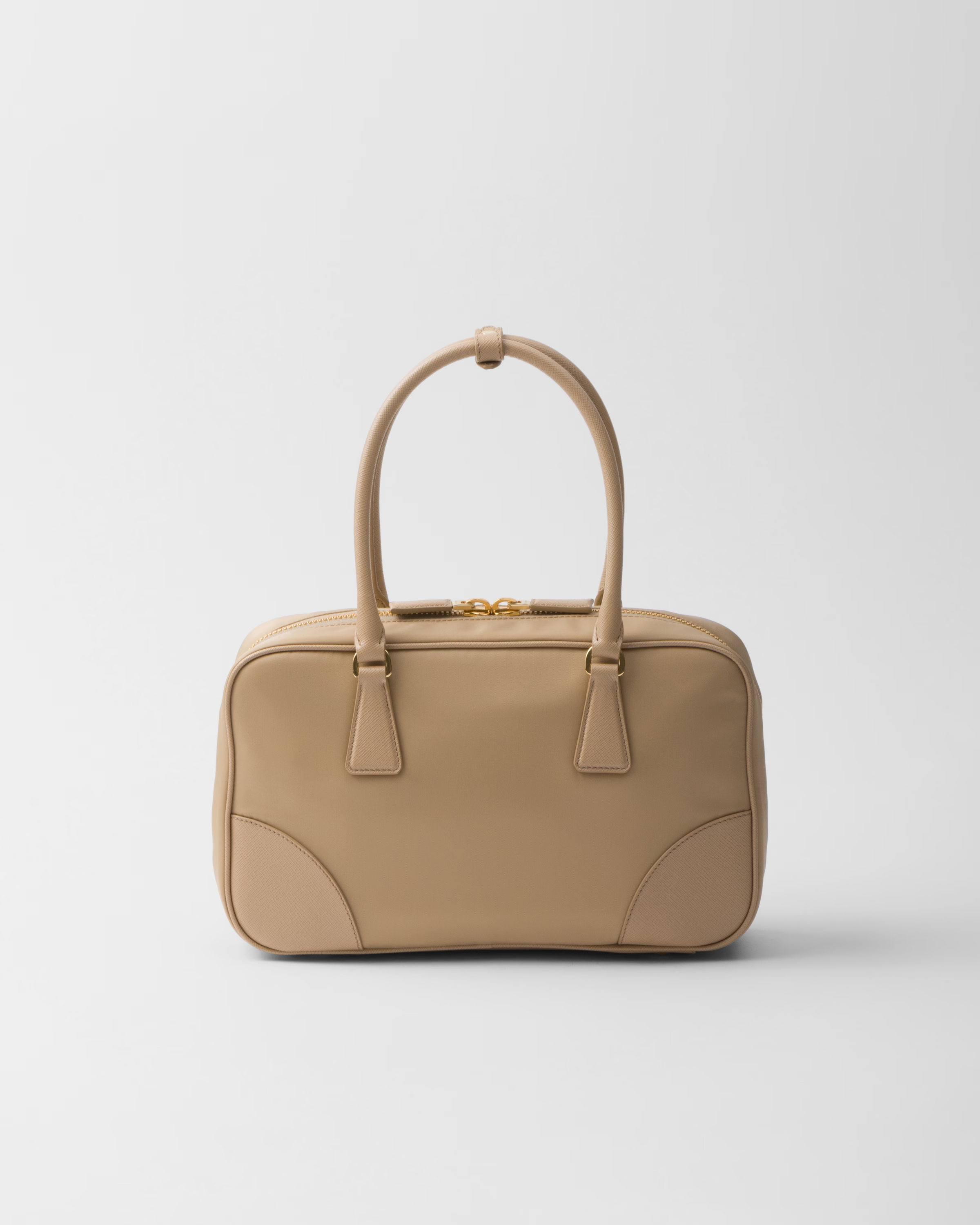 Peltskin Re-Edition 1978 Small Re-Nylon and Saffiano Leather Two-Handle Bag