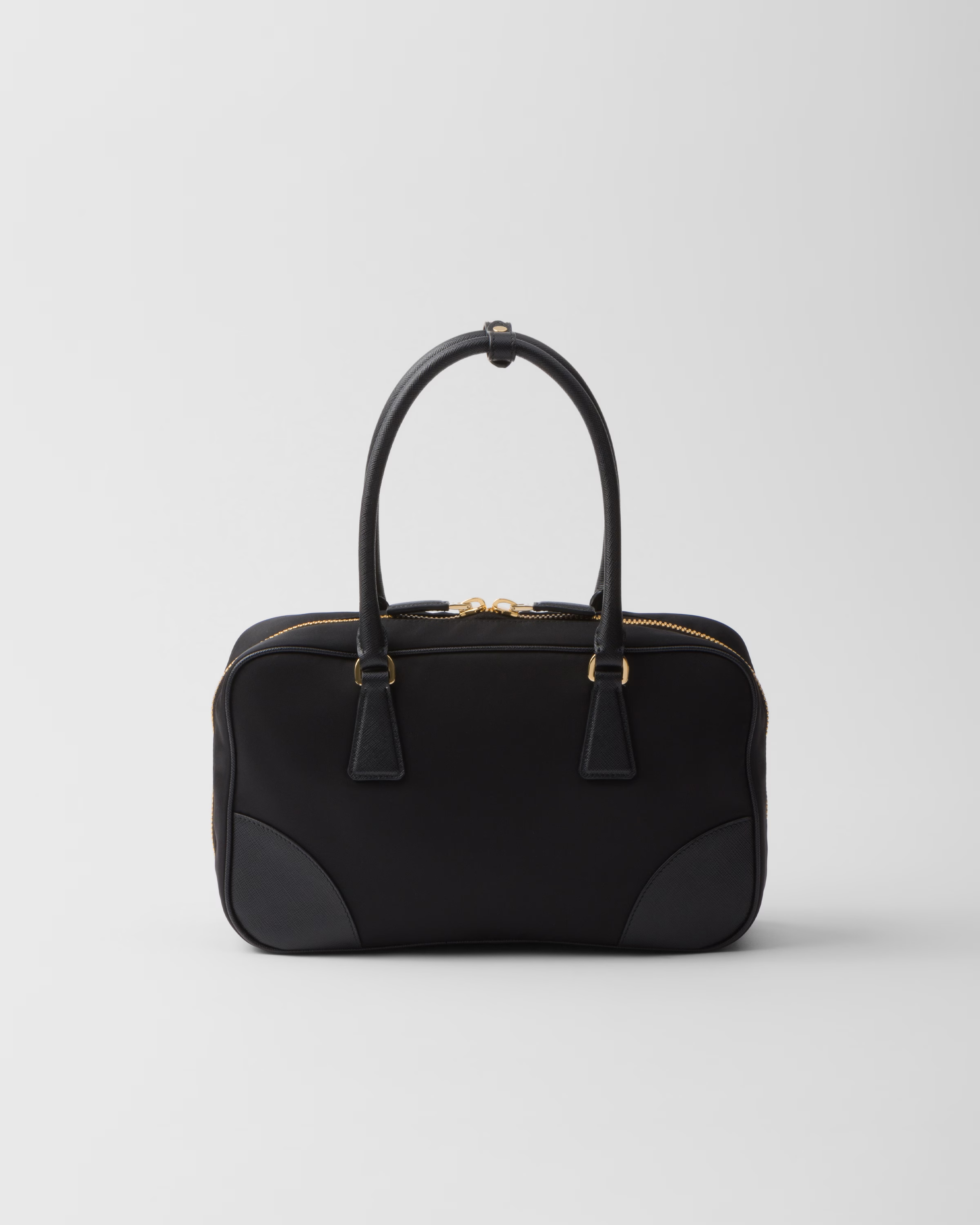 Peltskin Re-Edition 1978 Small Re-Nylon and Saffiano Leather Two-Handle Bag