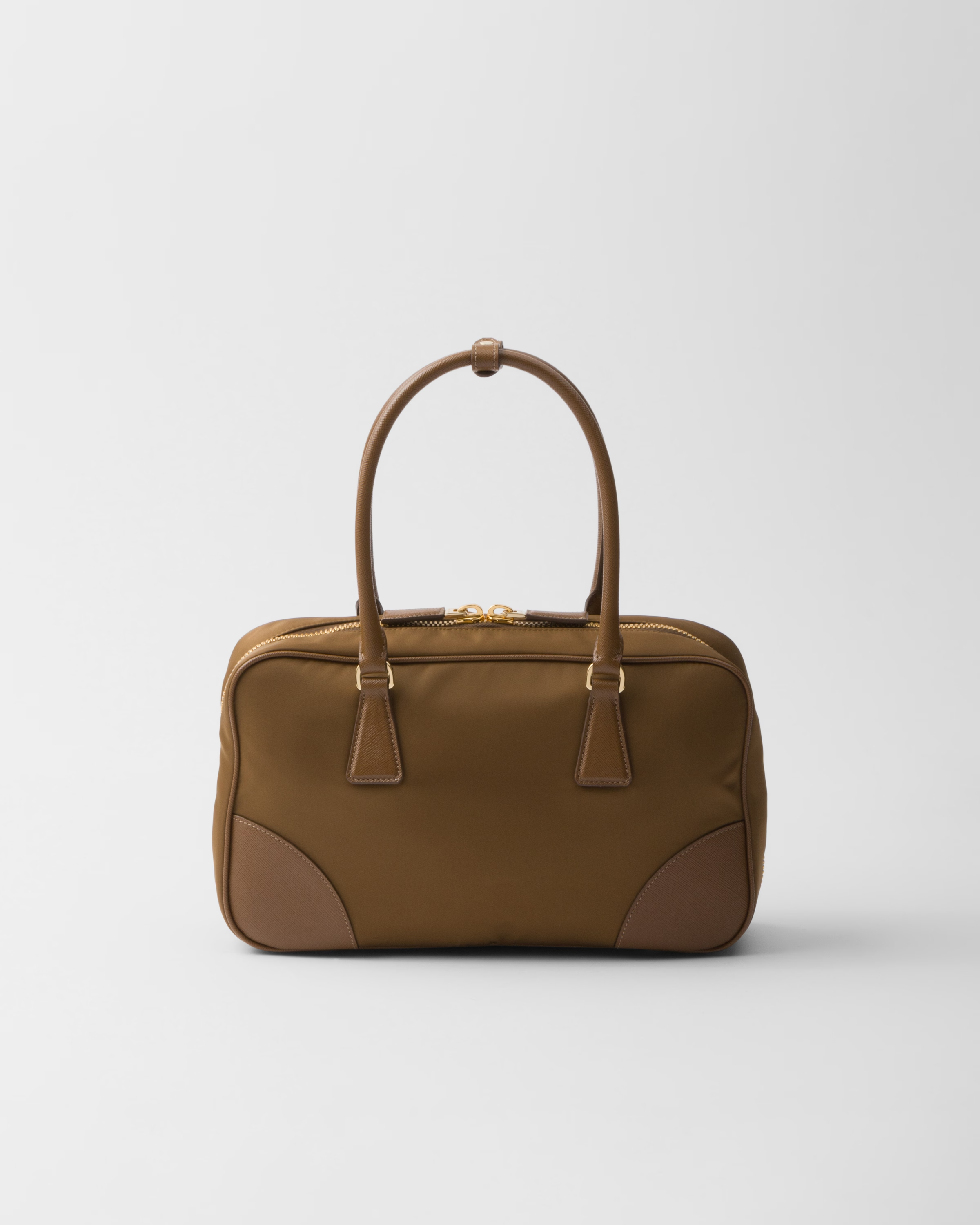 Peltskin Re-Edition 1978 Small Re-Nylon and Saffiano Leather Two-Handle Bag