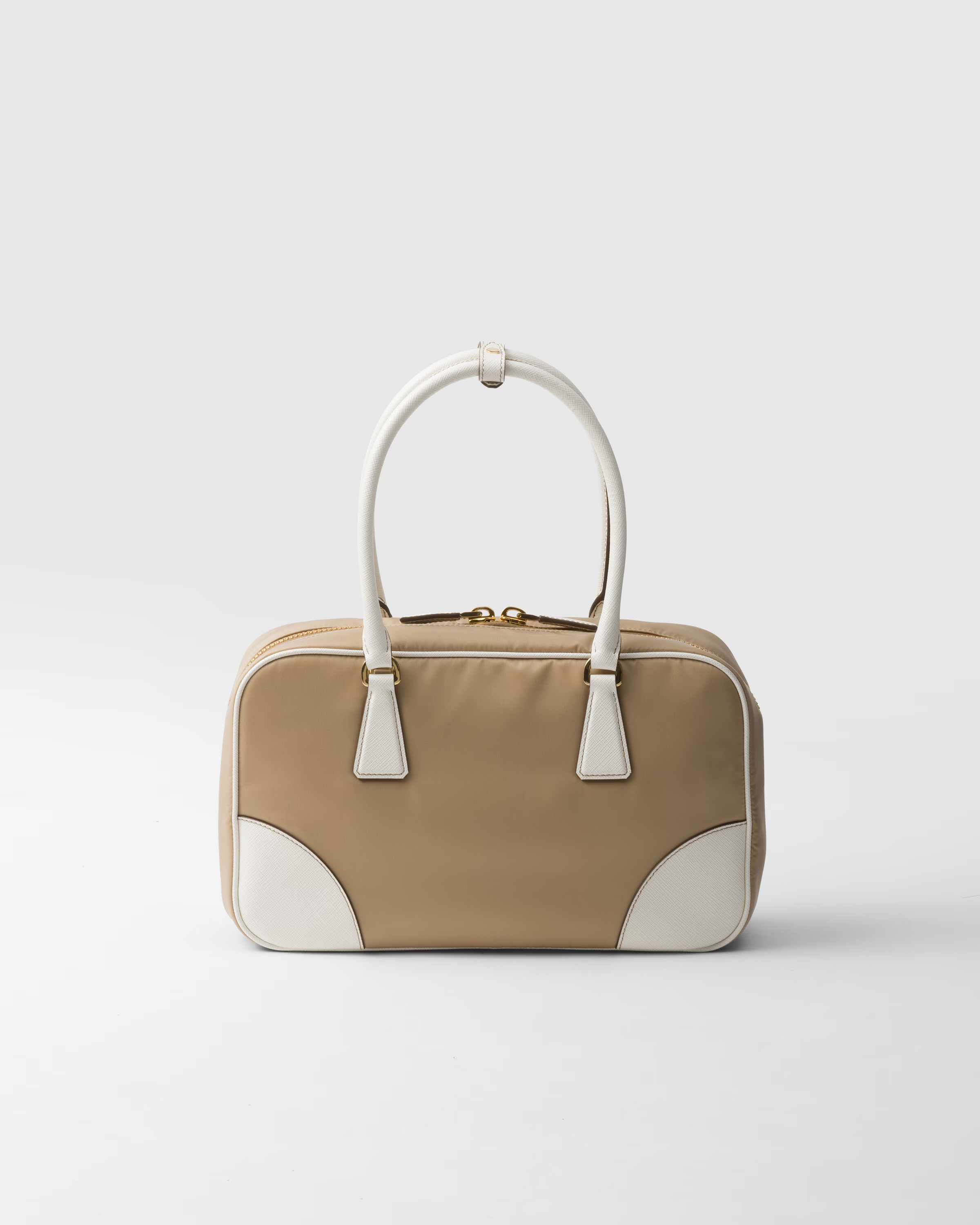 Peltskin Re-Edition 1978 Small Re-Nylon and Saffiano Leather Two-Handle Bag