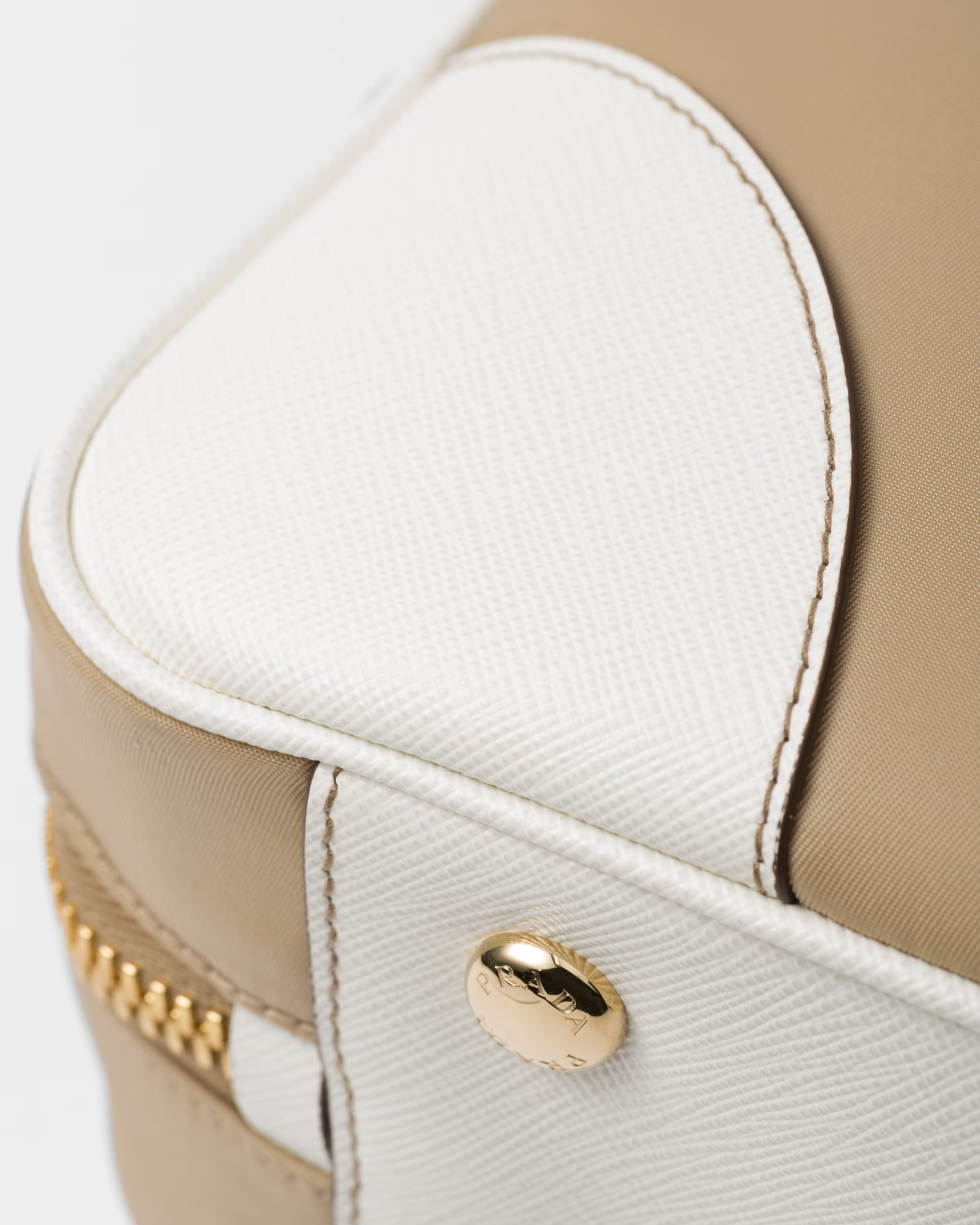 Peltskin Re-Edition 1978 Small Re-Nylon and Saffiano Leather Two-Handle Bag