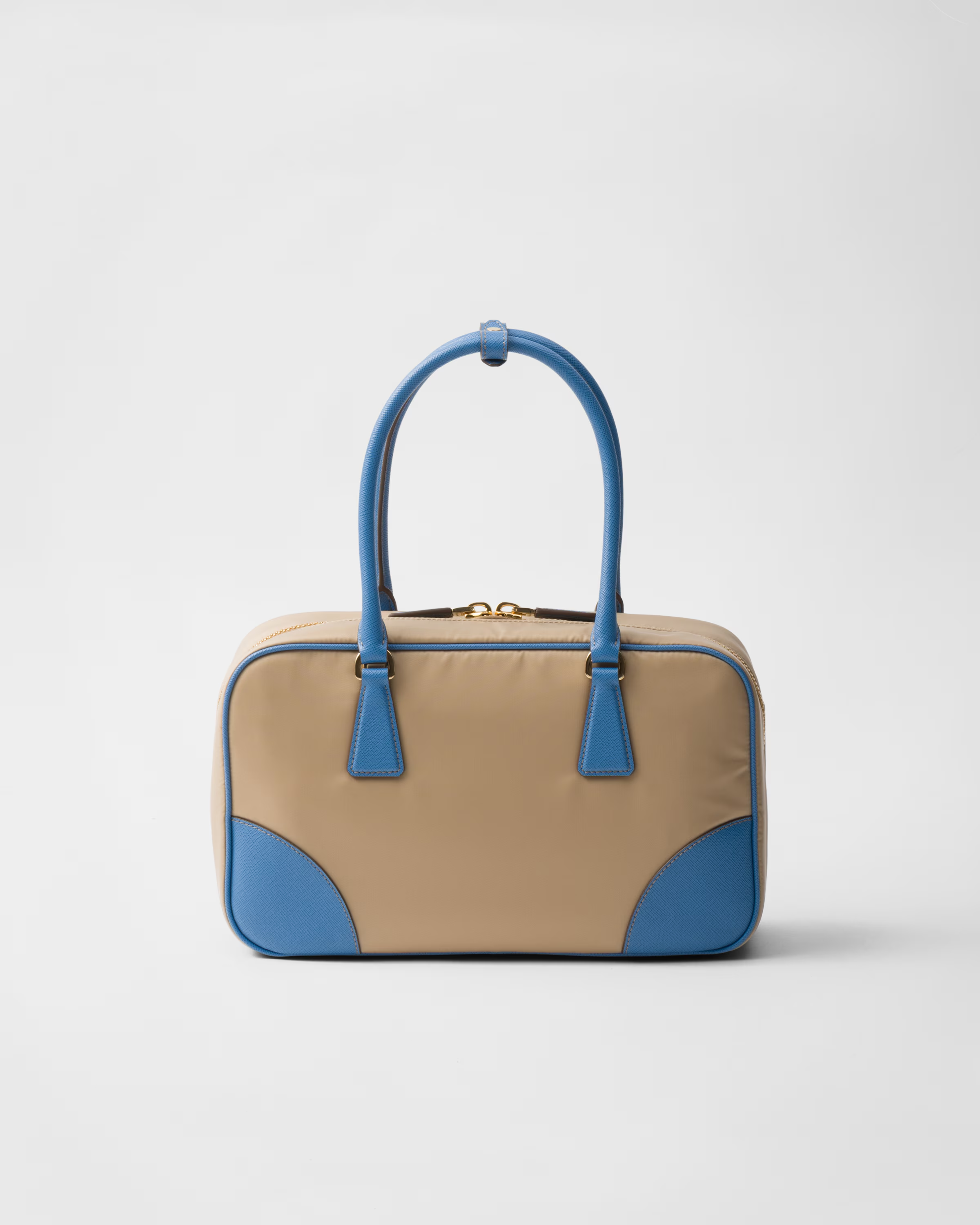 Peltskin Re-Edition 1978 Small Re-Nylon and Saffiano Leather Two-Handle Bag