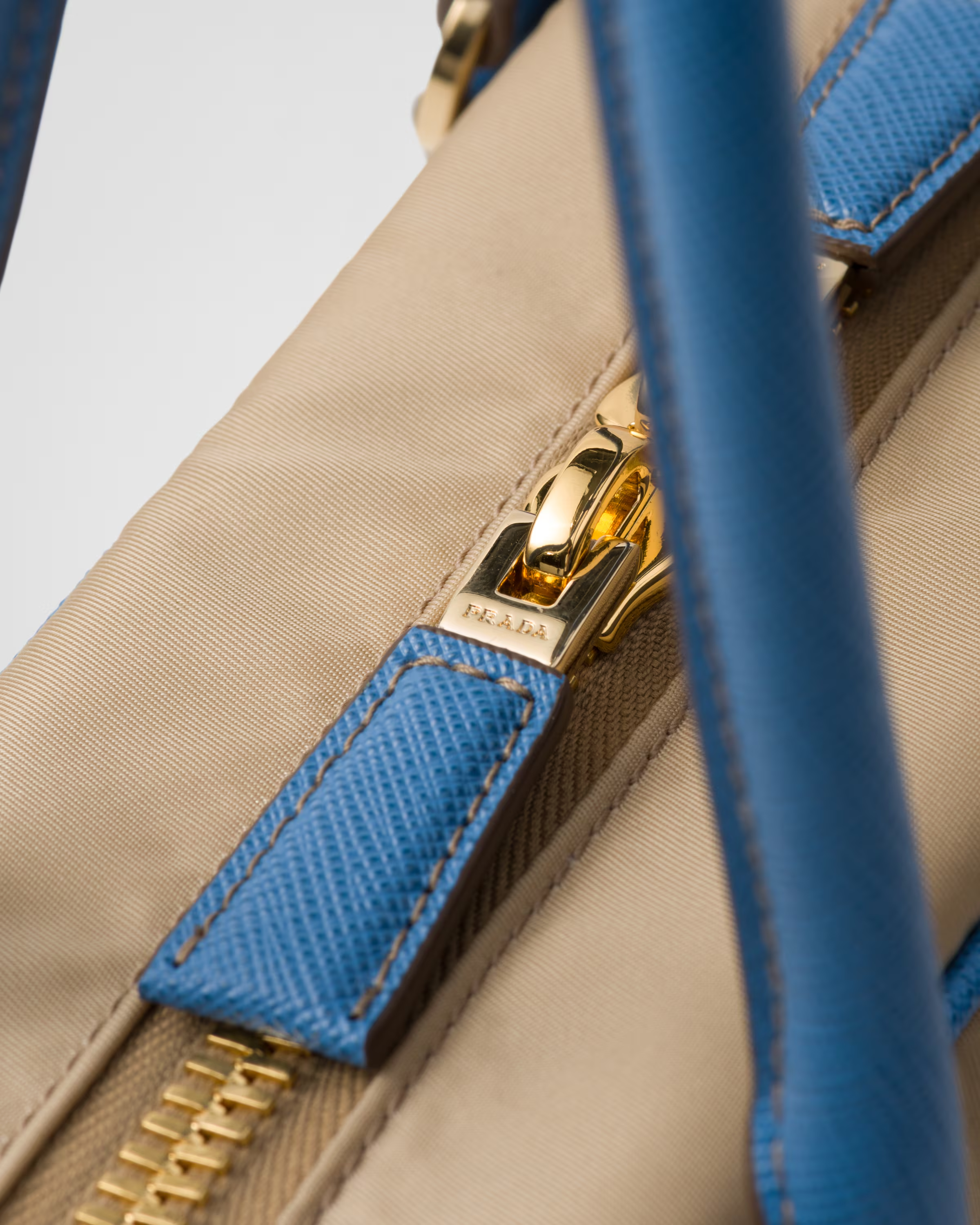 Peltskin Re-Edition 1978 Small Re-Nylon and Saffiano Leather Two-Handle Bag