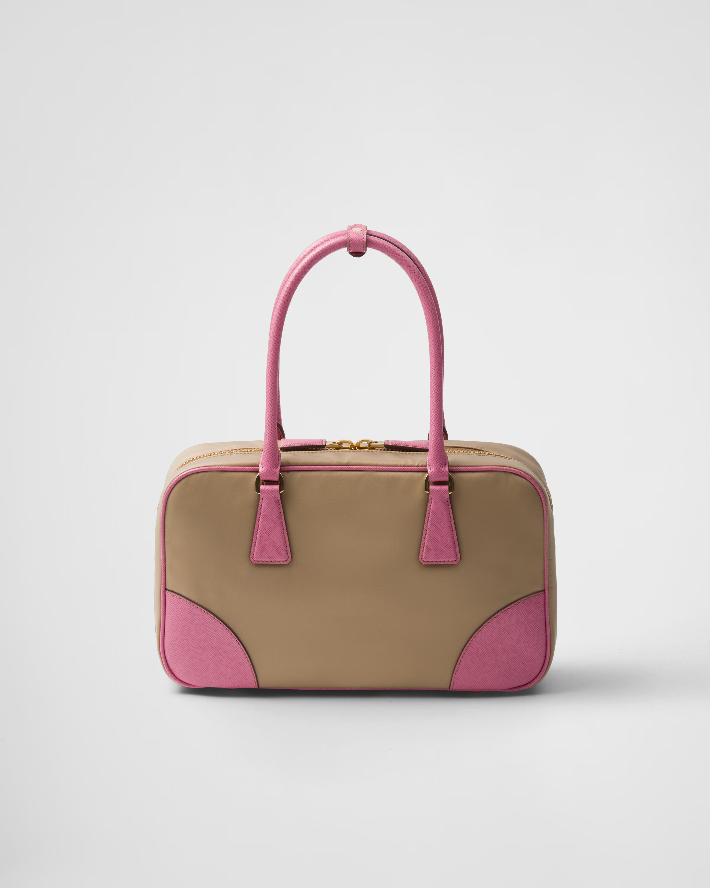 Peltskin Re-Edition 1978 Small Re-Nylon and Saffiano Leather Two-Handle Bag